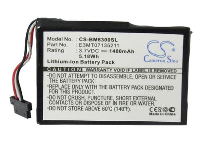 Replacement Battery for BlueMedia  BM6300 – GPS, Navigator – 1400mAh / 5.18Wh / 3.7V
