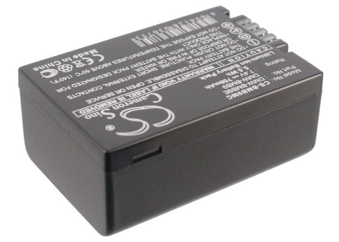 Replacement Battery for Panasonic  
Lumix DMC-FZ100GK – Camera – 750mAh / 5.55Wh / 7.4V