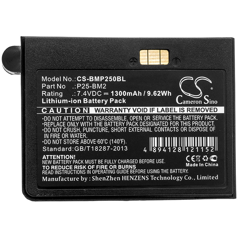Replacement Battery for Blue Bamboo P25 – Payment Terminal – 1300mAh / 7.4V