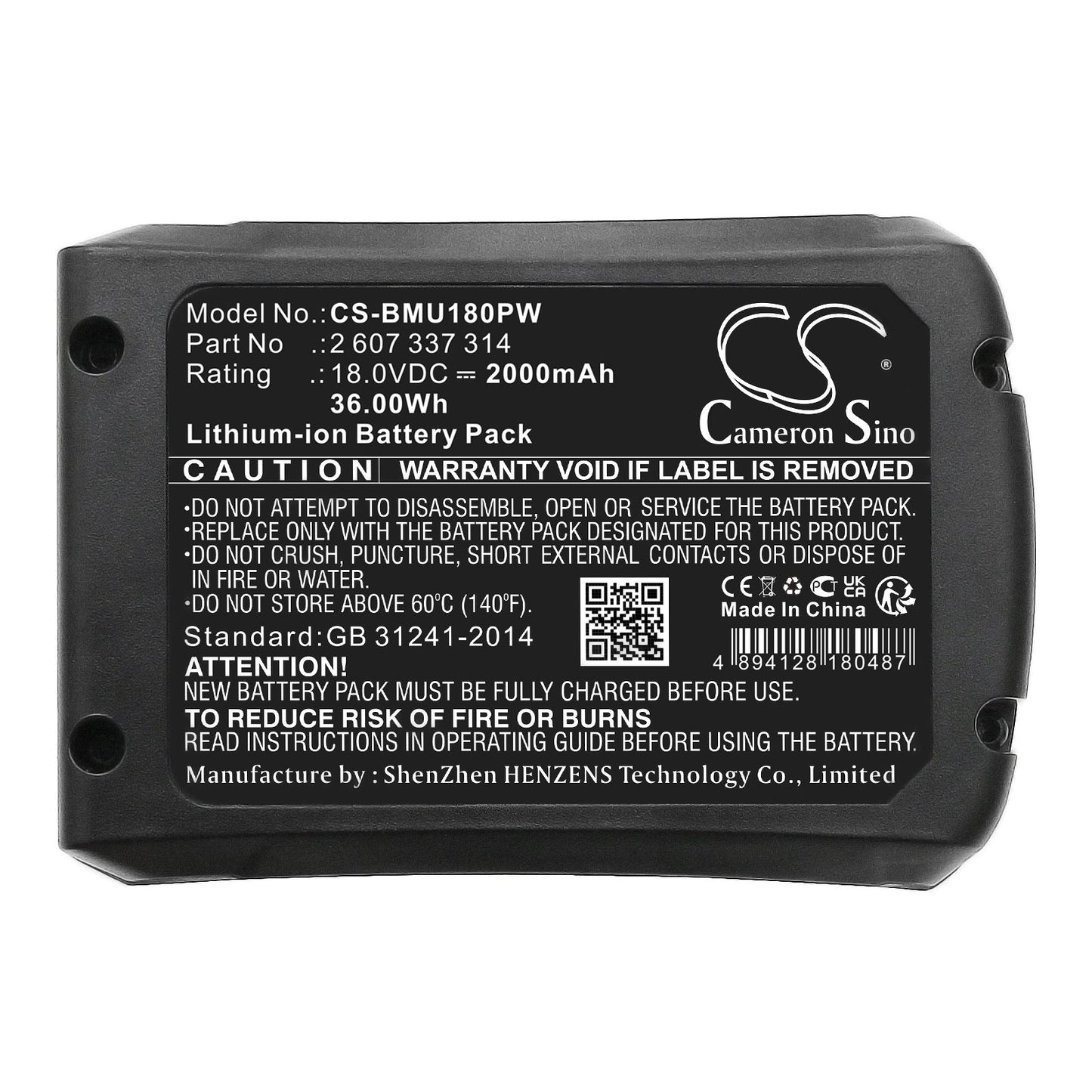 Replacement Battery for Bosch  AdvancedCut 18 – Gardening Tools – 2000mAh / 36.00Wh / 18.0V