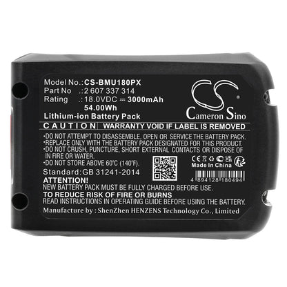 Replacement Battery for Bosch  AdvancedCut 18 – Gardening Tools – 3000mAh / 54.00Wh / 18.0V