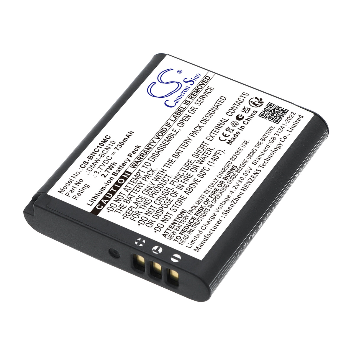 Replacement Battery for Leica | Panasonic C – Camera – 730mAh / 3.7V