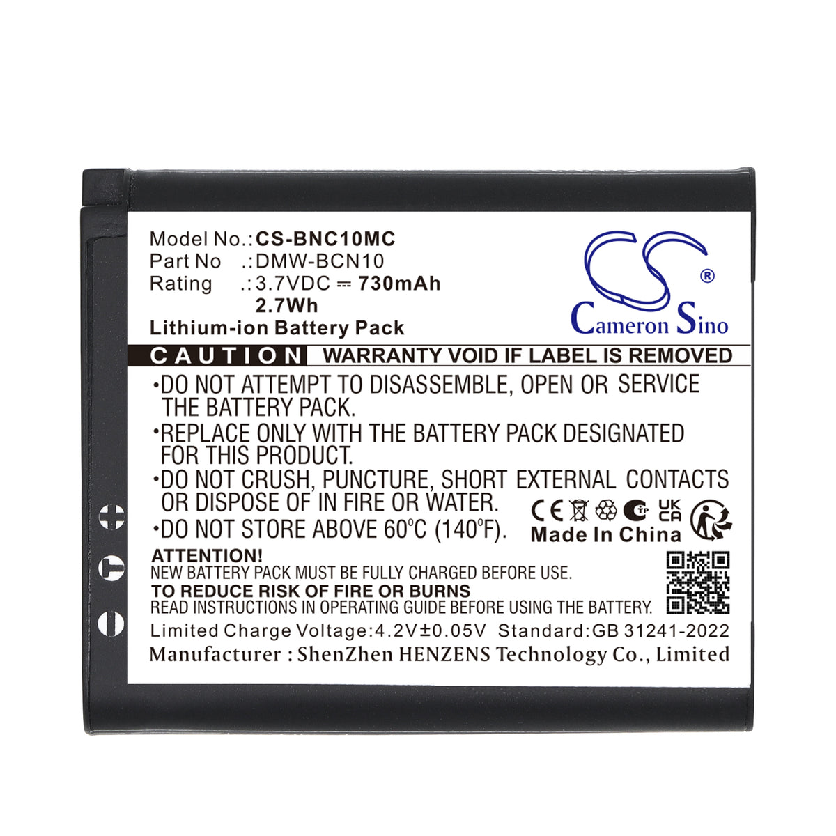 Replacement Battery for Leica | Panasonic C – Camera – 730mAh / 3.7V