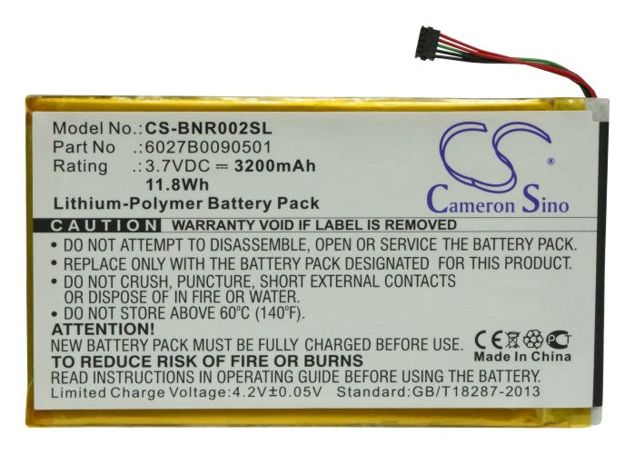 Replacement Battery for Barnes & Noble NOOK color – E-book, E-reader – 3200mAh / 3.7V
