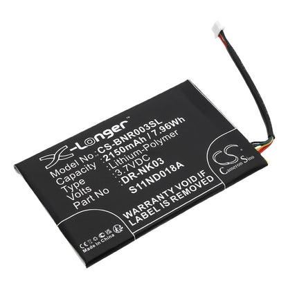 Replacement Battery for Barnes & Noble Nook Simple Touch – E-book, E-reader – 2150mAh / 3.7V