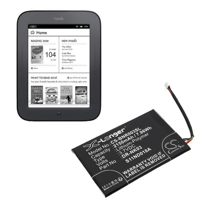 Replacement Battery for Barnes & Noble Nook Simple Touch – E-book, E-reader – 2150mAh / 3.7V