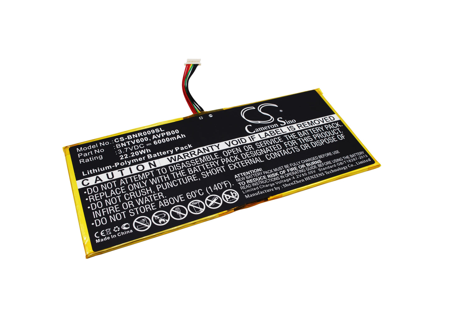 Replacement Battery for Barnes & Noble NOOK HD+9 – Tablet – 6000mAh / 3.7V - image 1