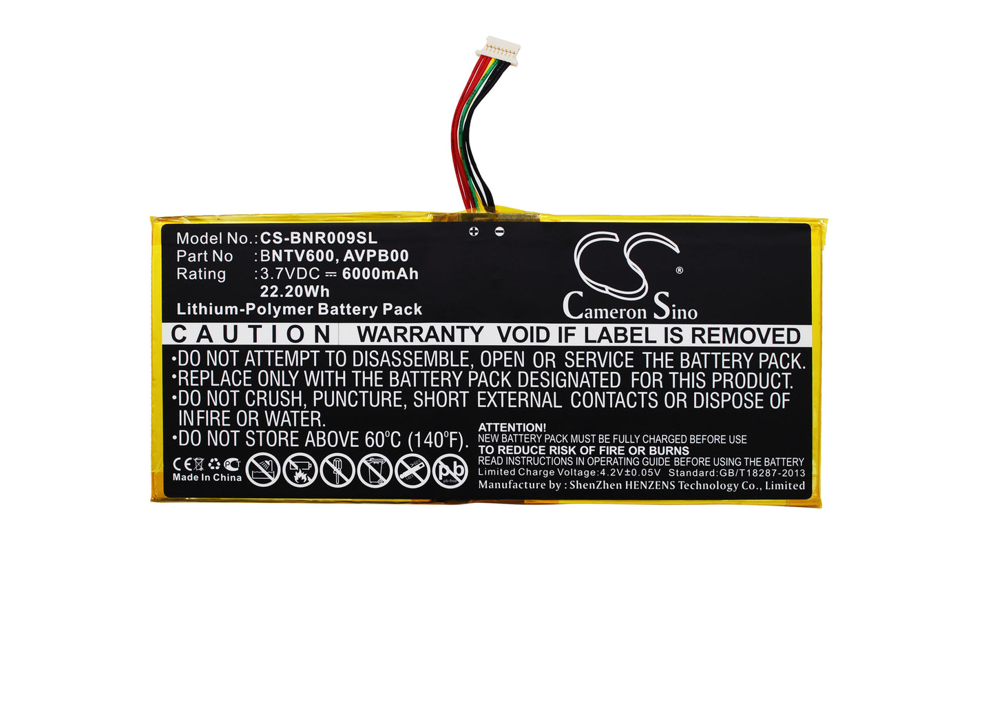 Replacement Battery for Barnes & Noble NOOK HD+9 – Tablet – 6000mAh / 3.7V - image 5
