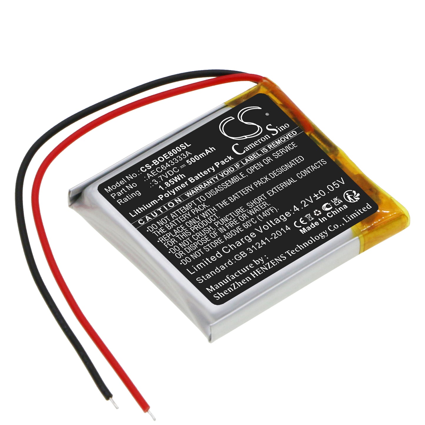 Replacement Battery for Bang & Olufsen Beoplay E8 – Wireless Headset – 500mAh / 3.7V - image 1