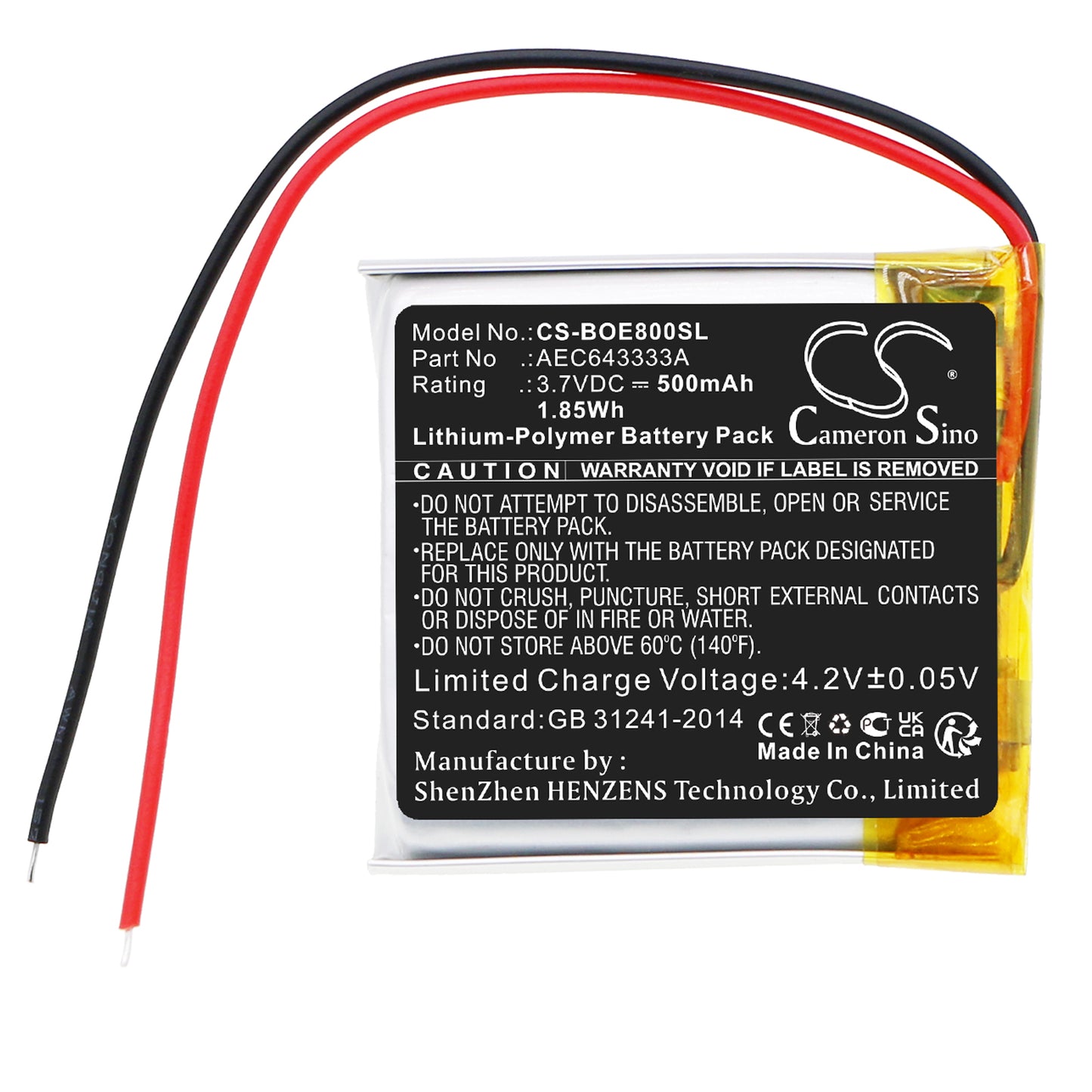Replacement Battery for Bang & Olufsen Beoplay E8 – Wireless Headset – 500mAh / 3.7V - image 3