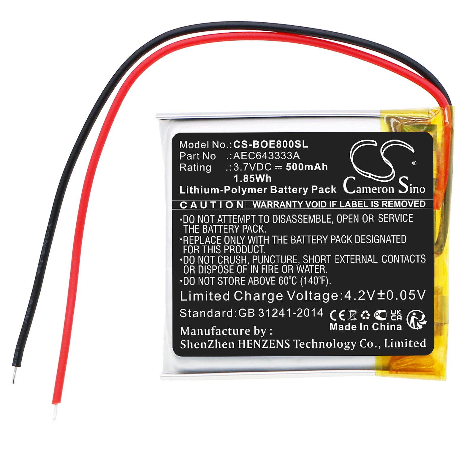 Replacement Battery for Bang & Olufsen Beoplay E8 – Wireless Headset – 500mAh / 3.7V - image 3