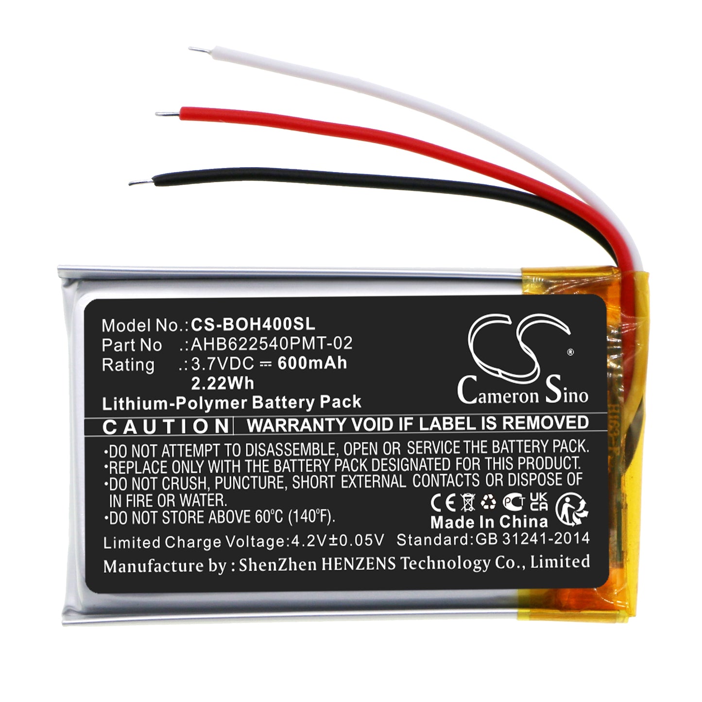 Replacement Battery for Bang & Olufsen BeoPlay H4 – Wireless Headset – 600mAh / 3.7V - image 3