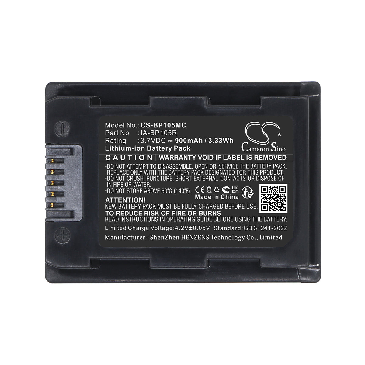 Replacement Battery for Samsung SMX-F50 – Camera – 900mAh / 3.7V