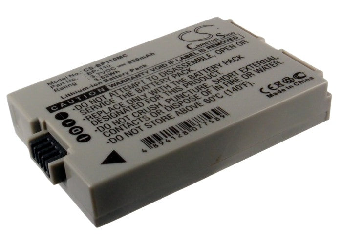 Replacement Battery for Canon  Legria HF R205 – Camera – 950mAh / 3.52Wh / 3.7V
