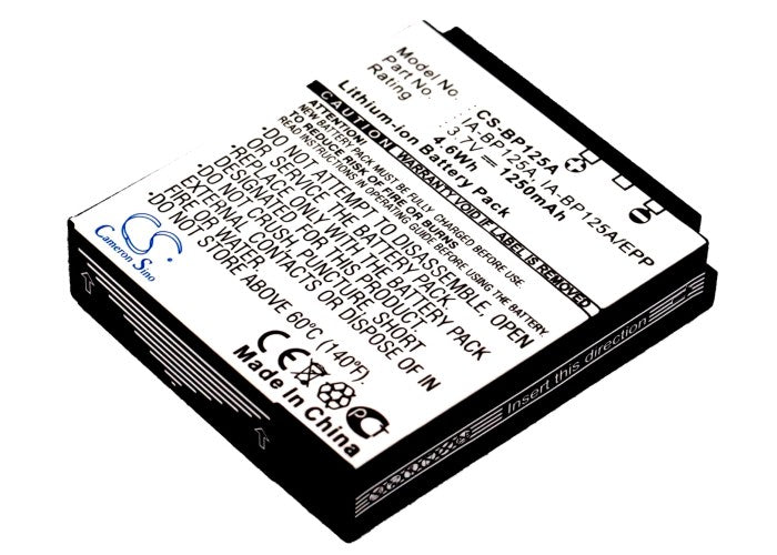 Replacement Battery for Samsung  HMX-M10 – Camera – 1250mAh/4.63Wh / 3.7V
