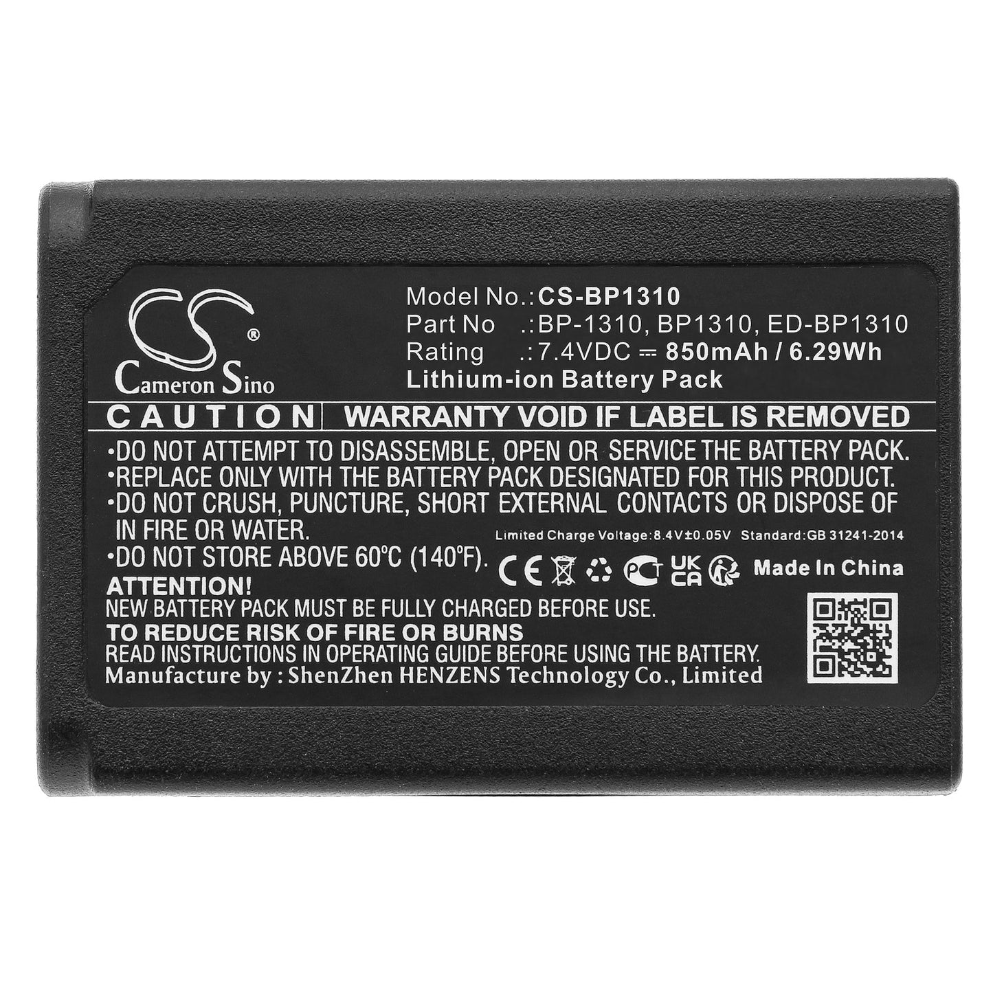 Replacement Battery for Samsung  NX10 – Camera – 850mAh / 6.29Wh / 7.4V