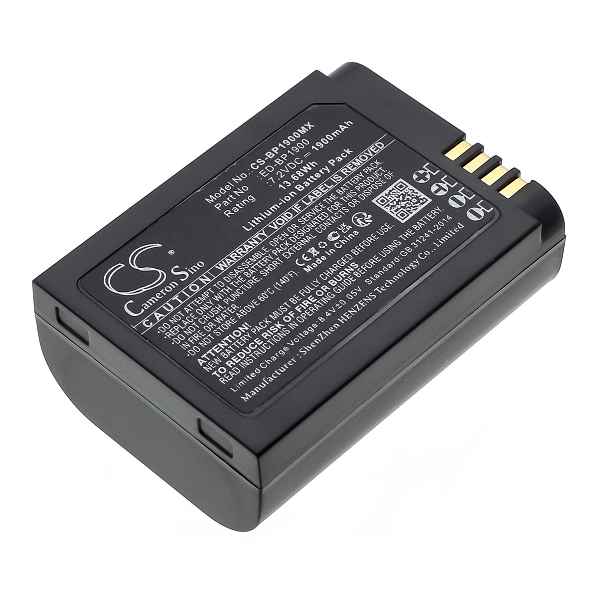 Replacement Battery for Samsung NX1 – Camera – 1900mAh / 7.2V