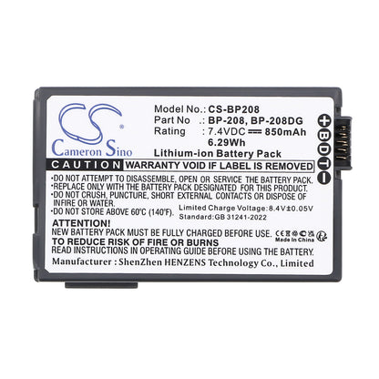 Replacement Battery for Canon DC210 – Camera – 850mAh / 7.4V