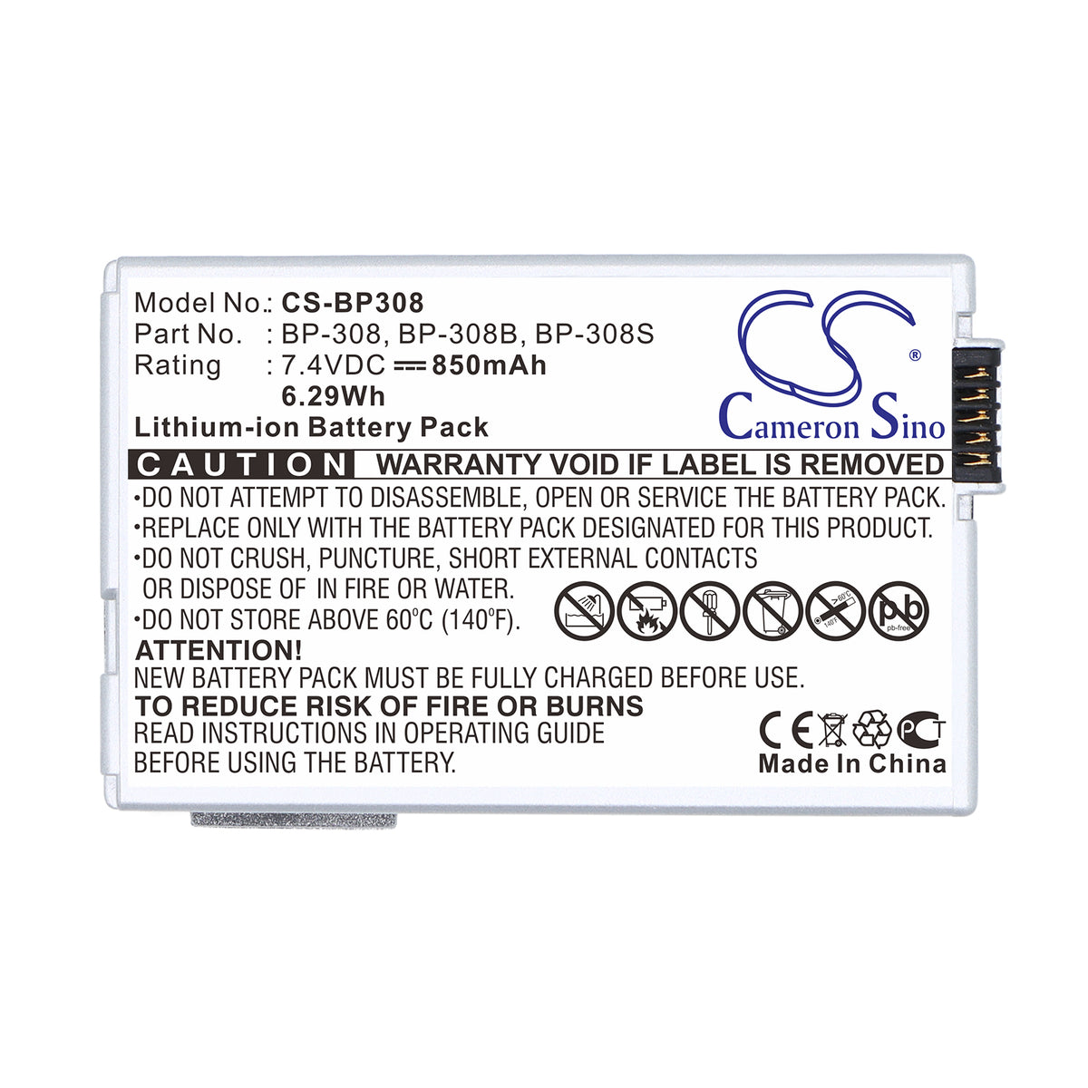 Replacement Battery for Canon DC51 – Camera – 850mAh / 7.4V