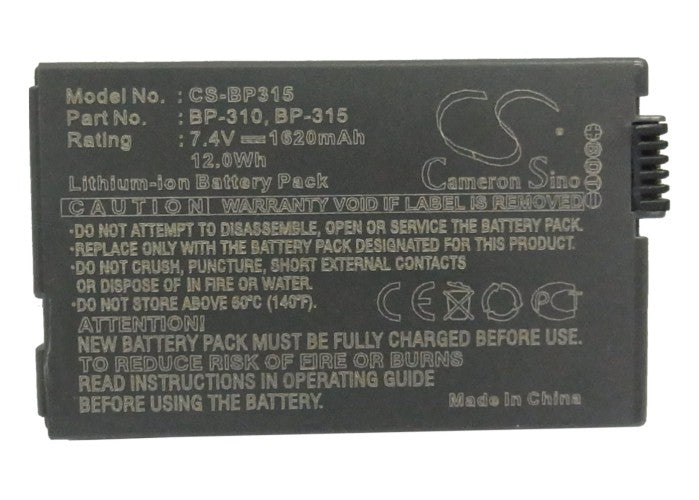 Replacement Battery for Canon  DC51 – Camera – 1620mAh / 7.4V