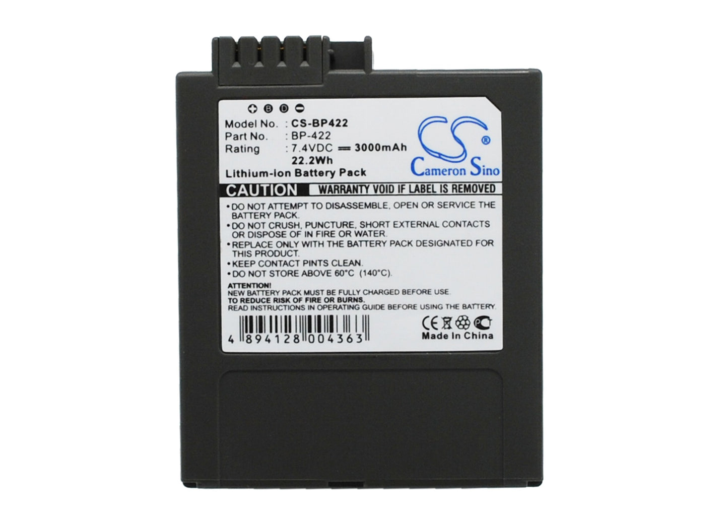 Replacement Battery for Canon DM-MV3 – Camera – 3000mAh / 7.4V - image 1