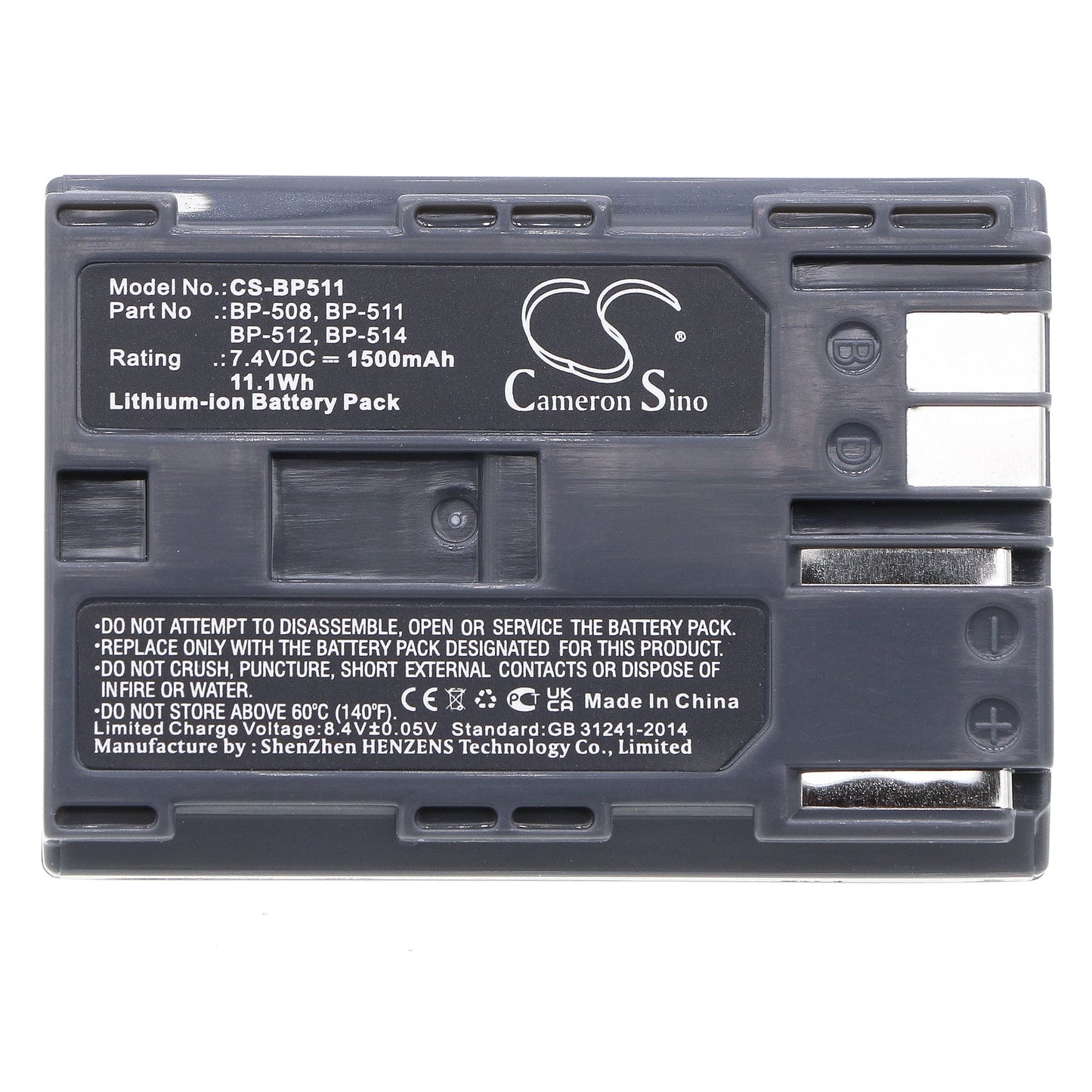 Replacement Battery for Canon  DM-MV100X – Camera – 1500mAh / 7.4V