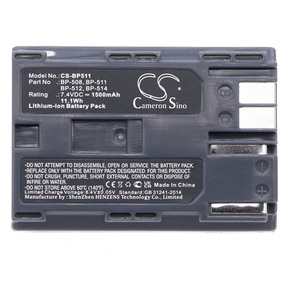 Replacement Battery for Canon DM-MV100X – Camera – 1500mAh / 7.4V