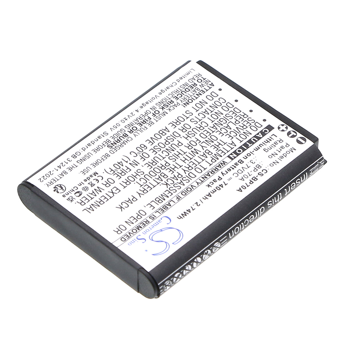 Replacement Battery for Samsung SL50 – Camera – 740mAh / 3.7V