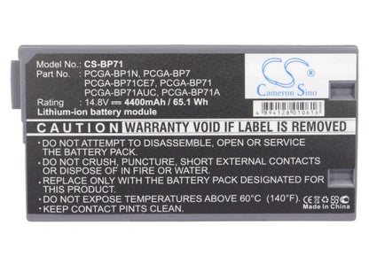 Replacement Battery for Sony PCG-QR10 – Notebook, Laptop – 4400mAh / 14.8V - image 5