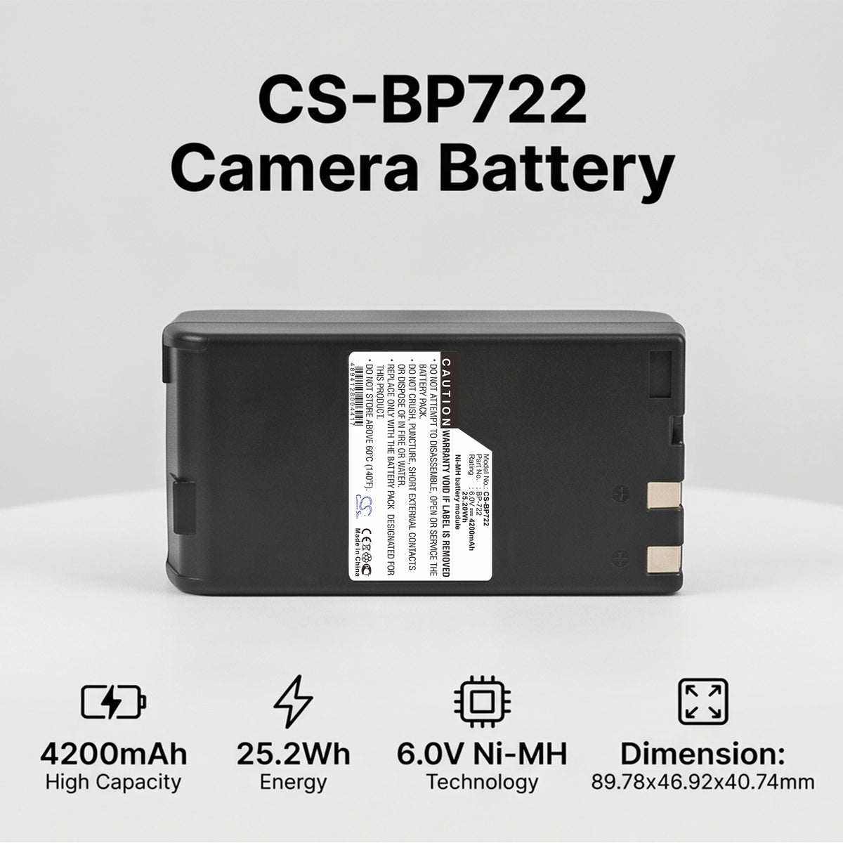 Replacement Battery for Canon E61 – Camera – 4200mAh / 6V