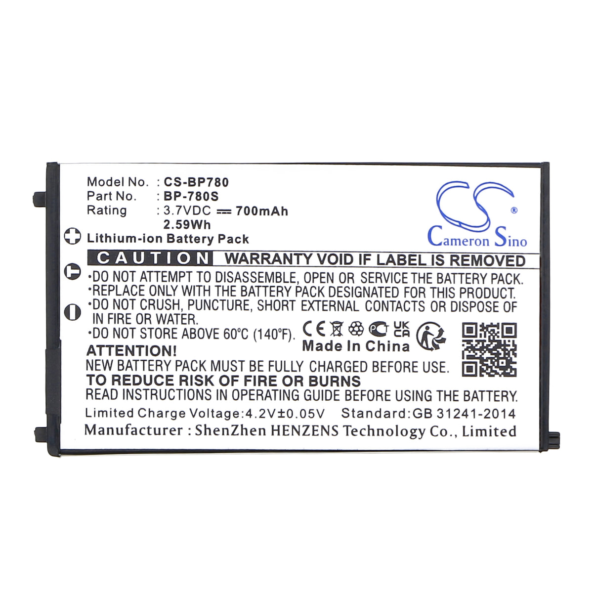 Replacement Battery for Kyocera CONTAX SL300RT – Camera – 700mAh / 3.7V