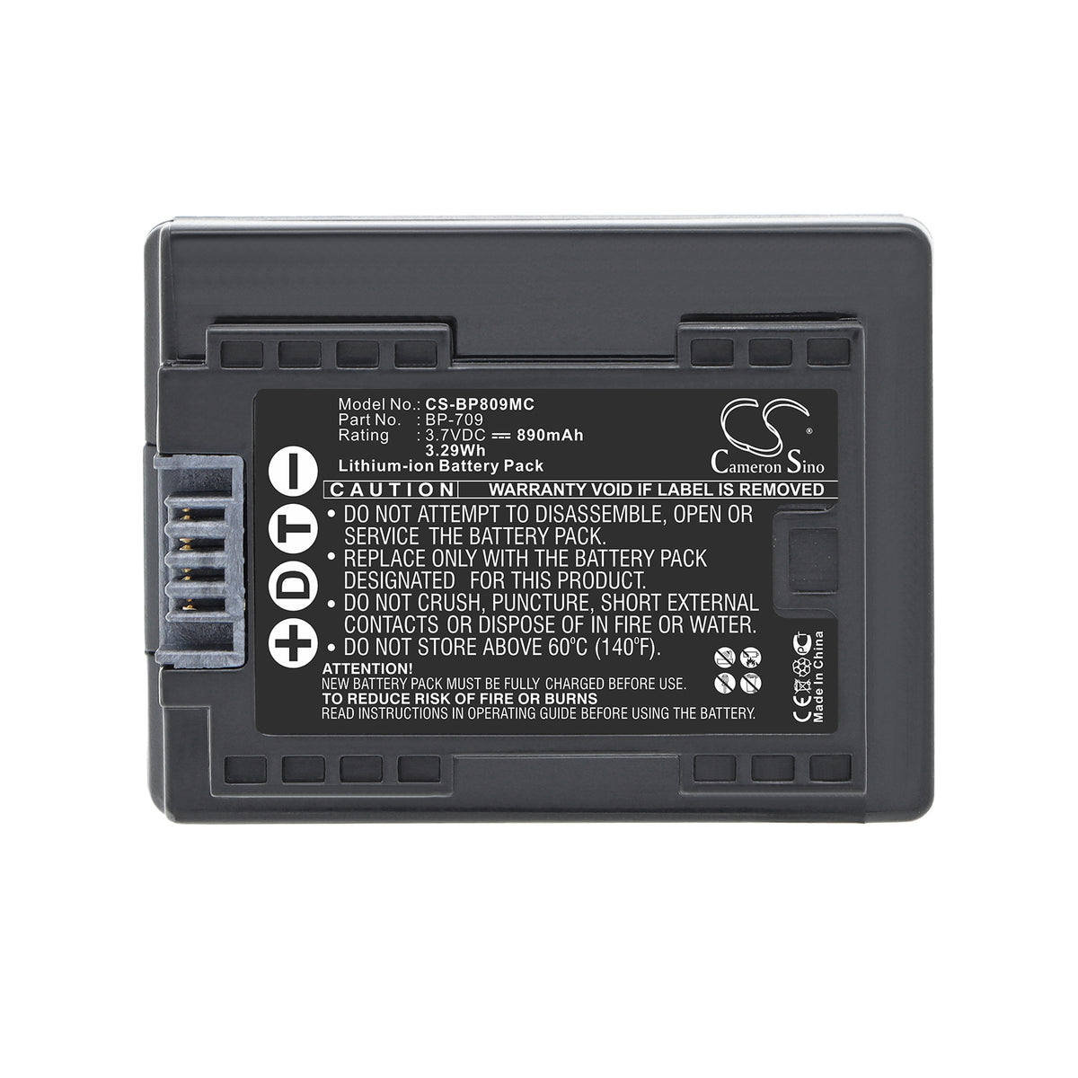 Replacement Battery for Canon VIXIA HF M52 – Camera – 890mAh / 3.7V