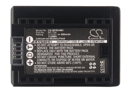 Replacement Battery for Canon  HF M56 – Camera – 890mAh / 3.29Wh / 3.7V