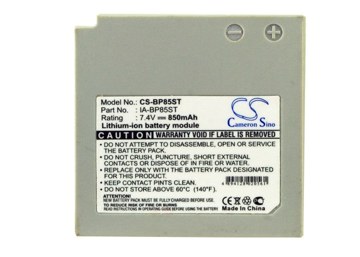 Replacement Battery for Samsung  HMX-H106 – Camera – 850mAh / 7.4V