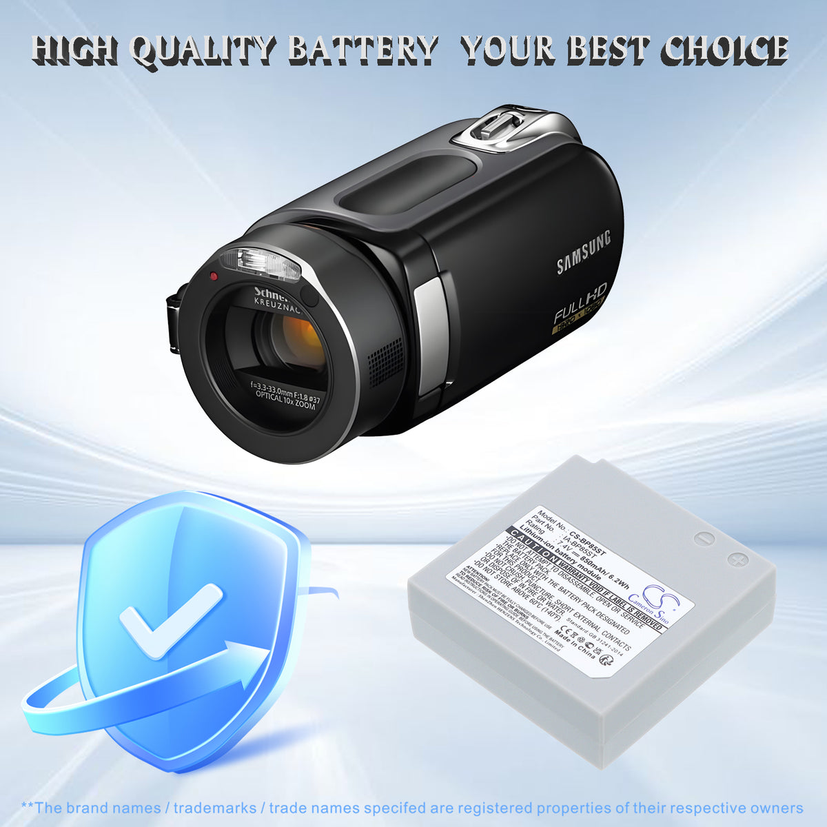 Replacement Battery for Samsung VP-HMX10 – Camera – 850mAh / 7.4V