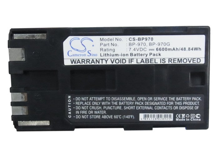 Replacement Battery for Canon  C2 – Camera – 6600mAh / 7.4V