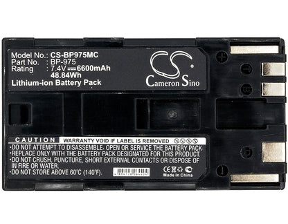 Replacement Battery for Canon  GL2 – Camera – 6600mAh / 7.4V