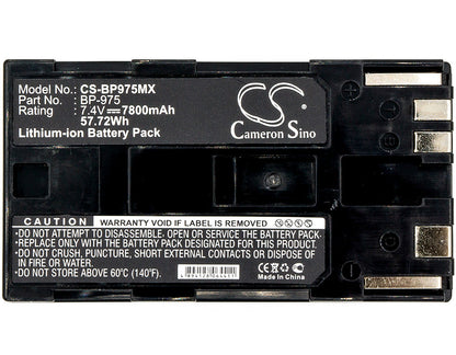 Replacement Battery for Canon  GL2 – Camera – 7800mAh / 57.72Wh / 7.4V