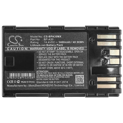 Replacement Battery for Canon CA-CP200L – Camera – 3400mAh / 14.4V