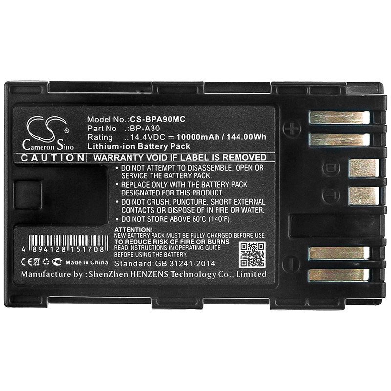 Replacement Battery for Canon  CA-CP200L – Camera – 10000mAh / 144.00Wh / 14.4V