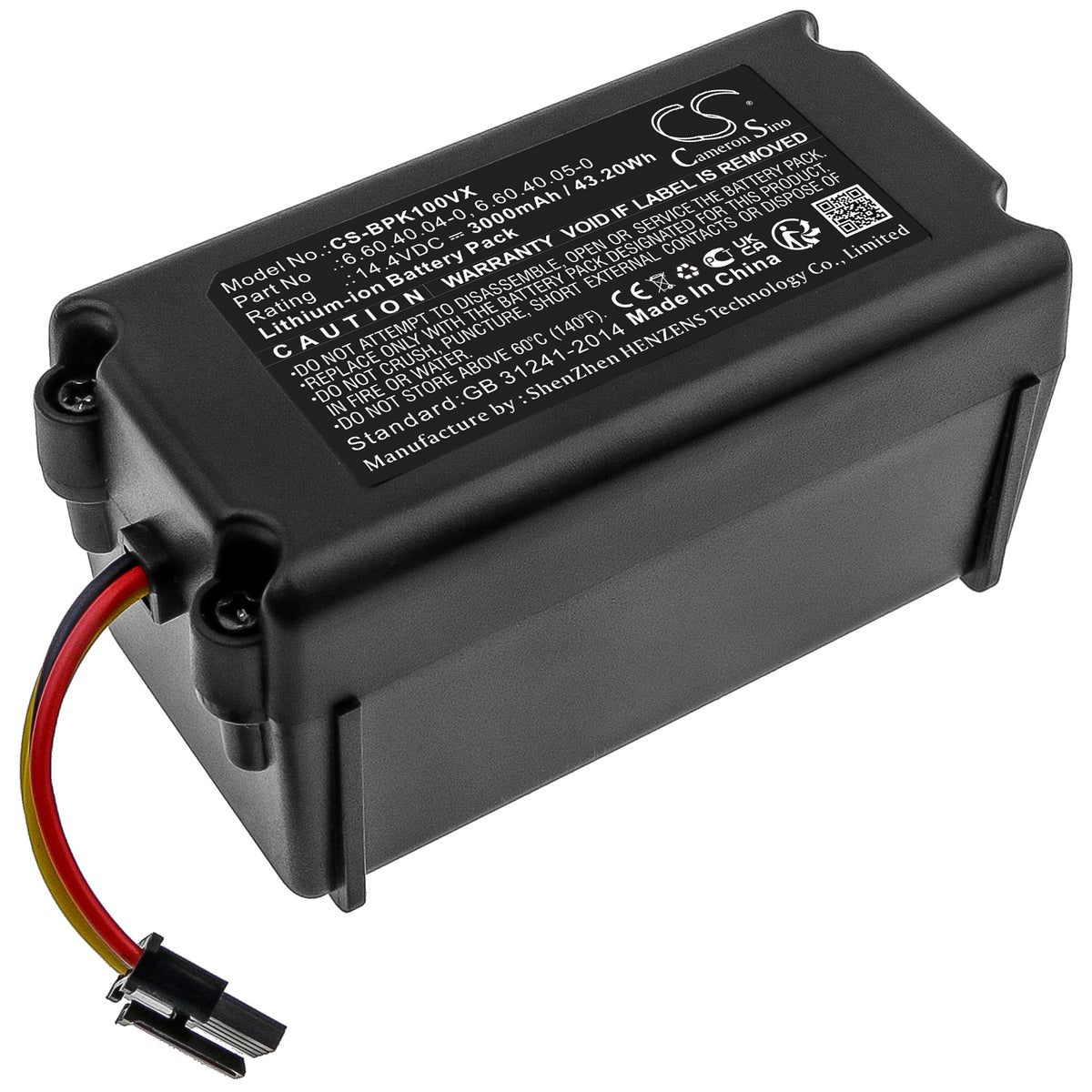 Replacement Battery for Lauben | Blaupunkt | Sencor 26BB – Vacuum – 3000mAh / 14.4V