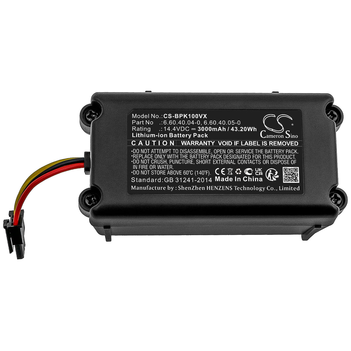 Replacement Battery for Lauben | Blaupunkt | Sencor 26BB – Vacuum – 3000mAh / 14.4V