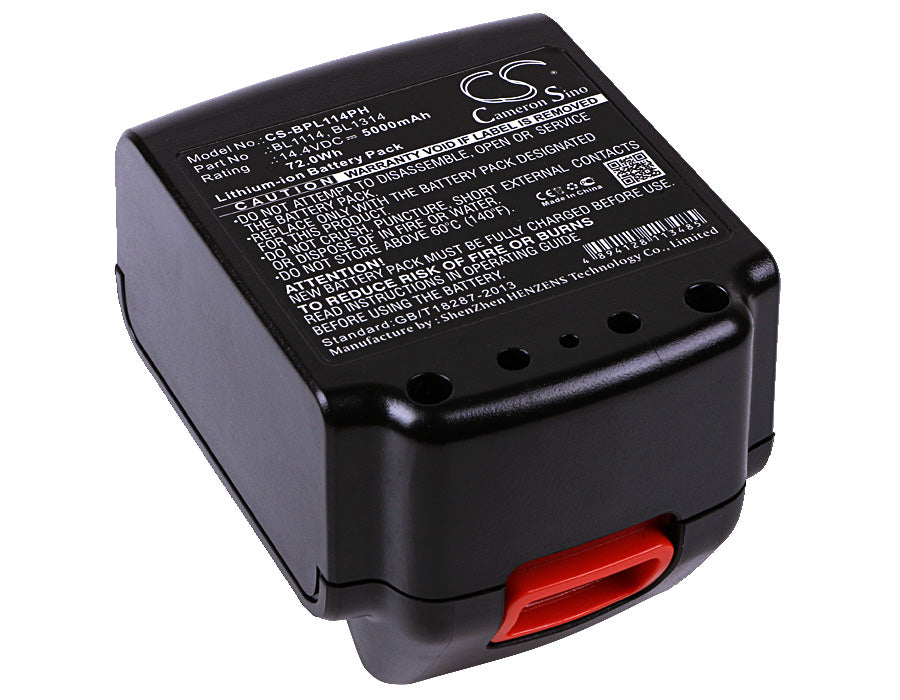 Replacement Battery for Black & Decker  ASL146BT12A – Power Tools – 5000mAh / 72.00Wh / 14.4V