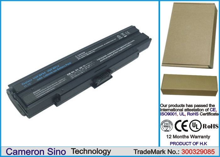 Replacement Battery for Sony VAIO VGN-AX570G – Notebook, Laptop – 8800mAh / 11.1V - image 1