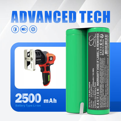 Replacement Battery for Black & Decker 2372-01 – Power Tool – 2500mAh / 7.4V