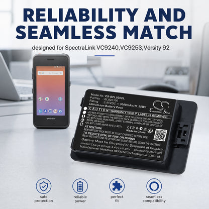 Replacement Battery for SpectraLink VC9240 – Cordless Phone – 3000mAh / 3.85V