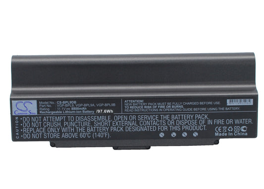 Replacement Battery for Sony VAIO VGN-AR41E – Notebook, Laptop – 8800mAh / 11.1V