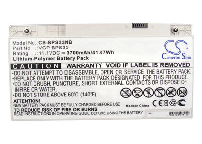Replacement Battery for Sony  SVT-14 – Notebook, Laptop – 3700mAh / 41.07Wh / 11.1V