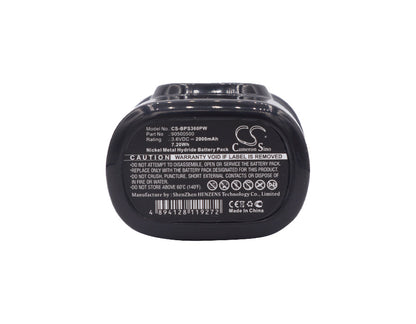 Replacement Battery for Black & Decker  FS360 – Power Tools – 2000mAh / 7.20Wh / 3.6V