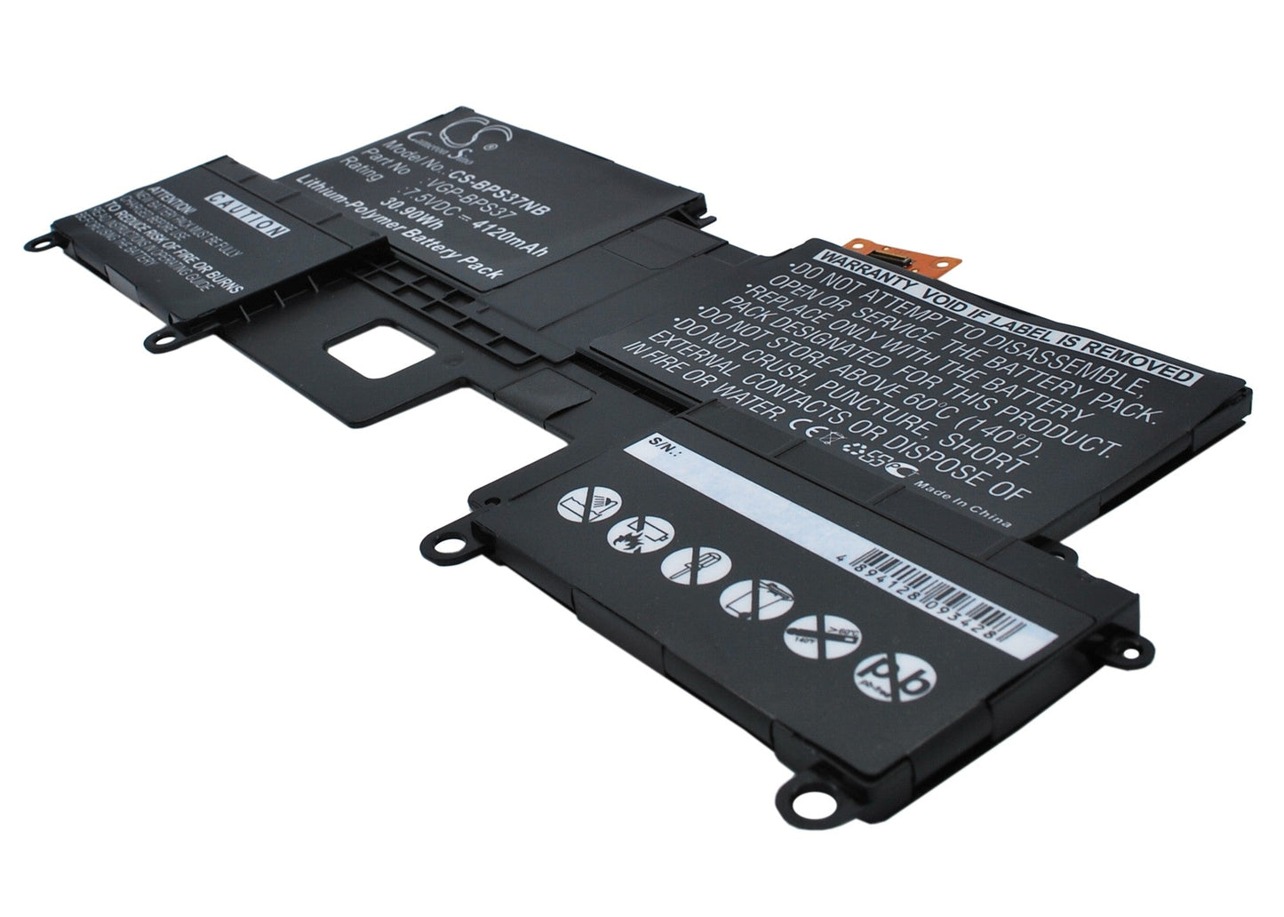 Replacement Battery for Sony  SVP11214CXB – Notebook, Laptop – 4120mAh / 30.90Wh / 7.5V